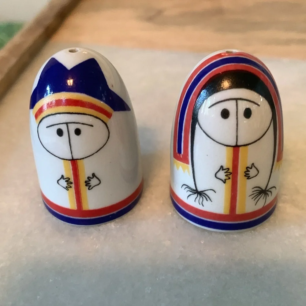Vintage Nordic Arabia Sapmi salt and pepper shaker set, EUC